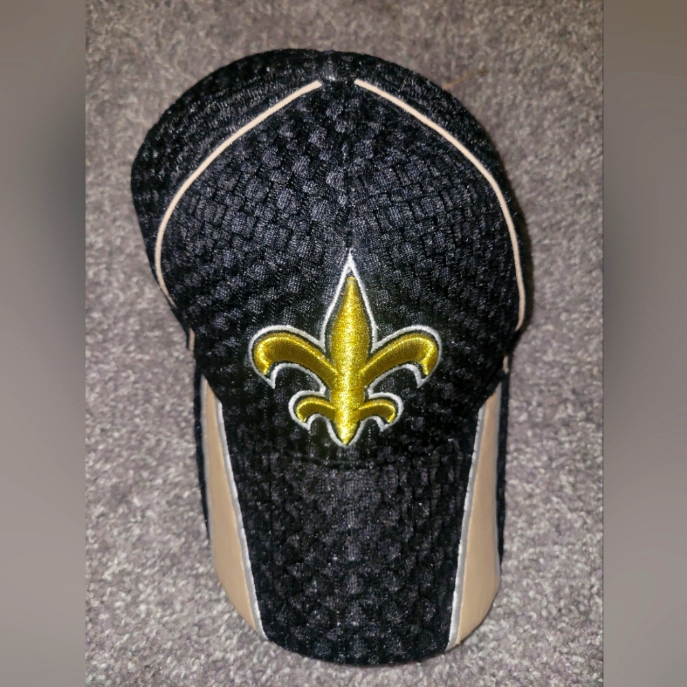 USA Headwear NOLA Saints Black Logo Hat Adjustable Ball Cap